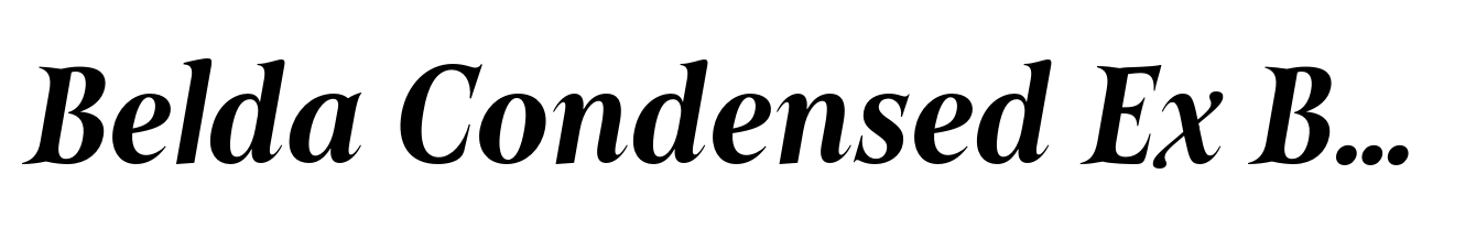 Belda Condensed Ex Bold Italic